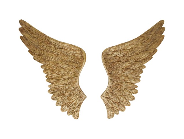 Wall ornament 98,5x5x40,5 cm SWAN WINGS gold