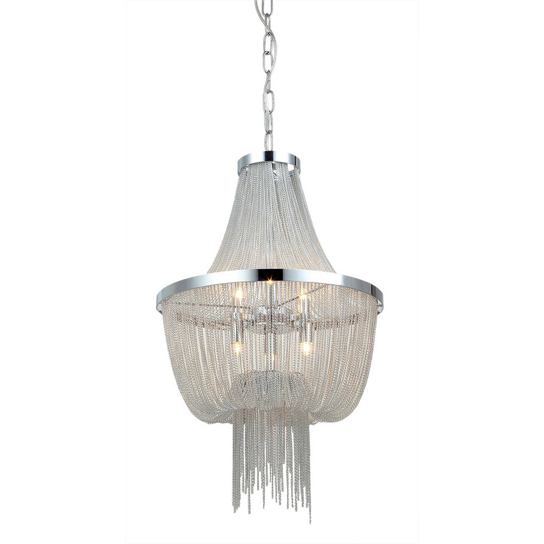 FocusLight ROSELL - Pendant lamp - Chrome / Aluminium - G9 - 6 x 33W incl.