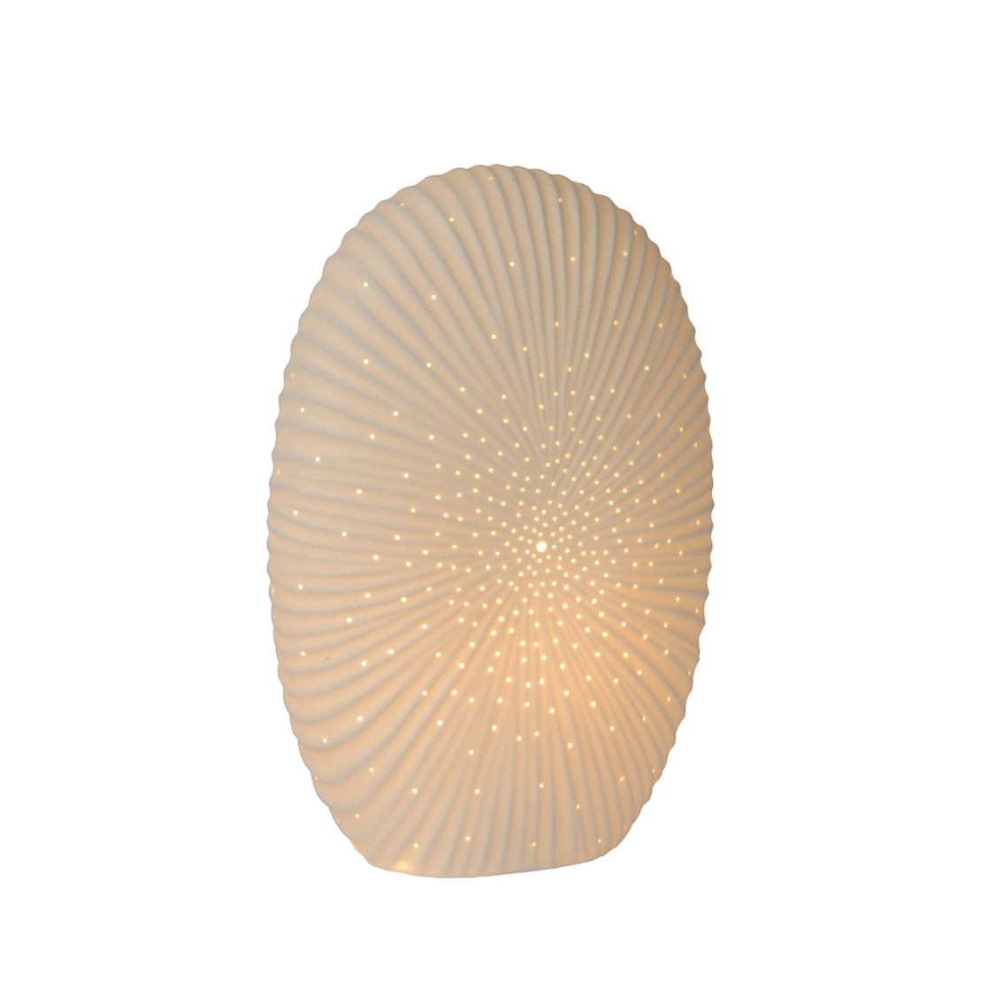 Lucide SHELLY - Pöytävalaisin - Kork. 32,6cm- E14 - Valkoinen