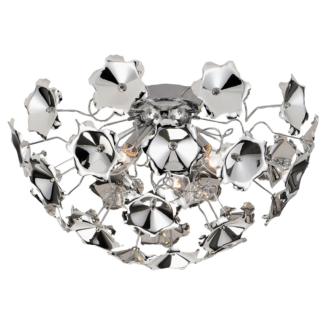 LeuchtenDirekt AVY - Ceiling light - Chrome - E14 - 3 x 40W (excl.)