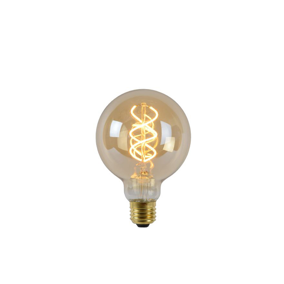 Lucide LED Bulb - Filament bulb - Ø 9,5 cm - LED Dim. - 1x5W 2200K - Amber