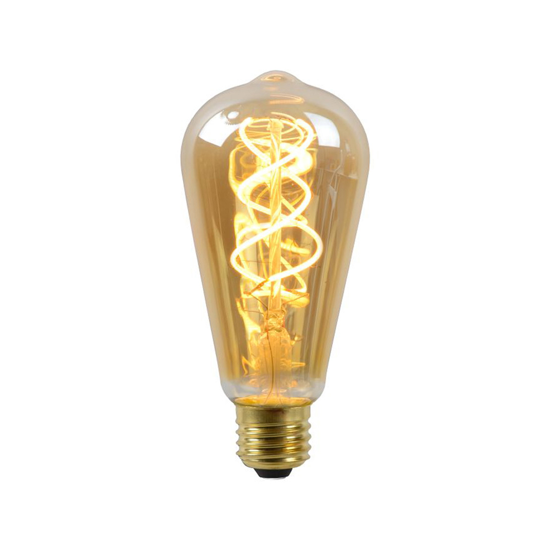 Lucide LED Bulb - Filament bulb - Ø 6,4 cm - LED Dim. - 1x5W 2200K - Amber