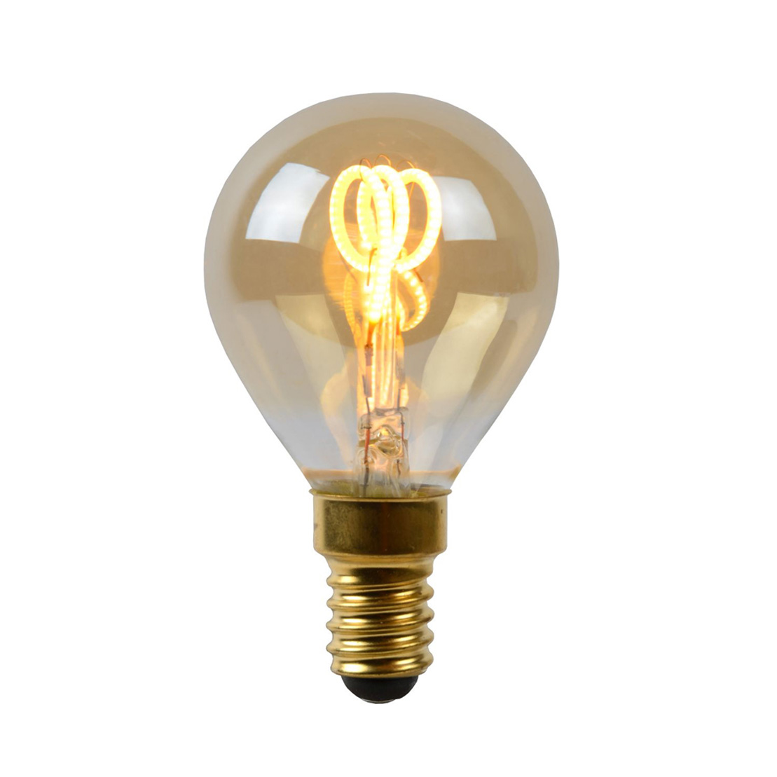 Lucide LED Bulb - Filamenttilamppu - LED Himm. - E14 - 1x3W 2200K - Amber