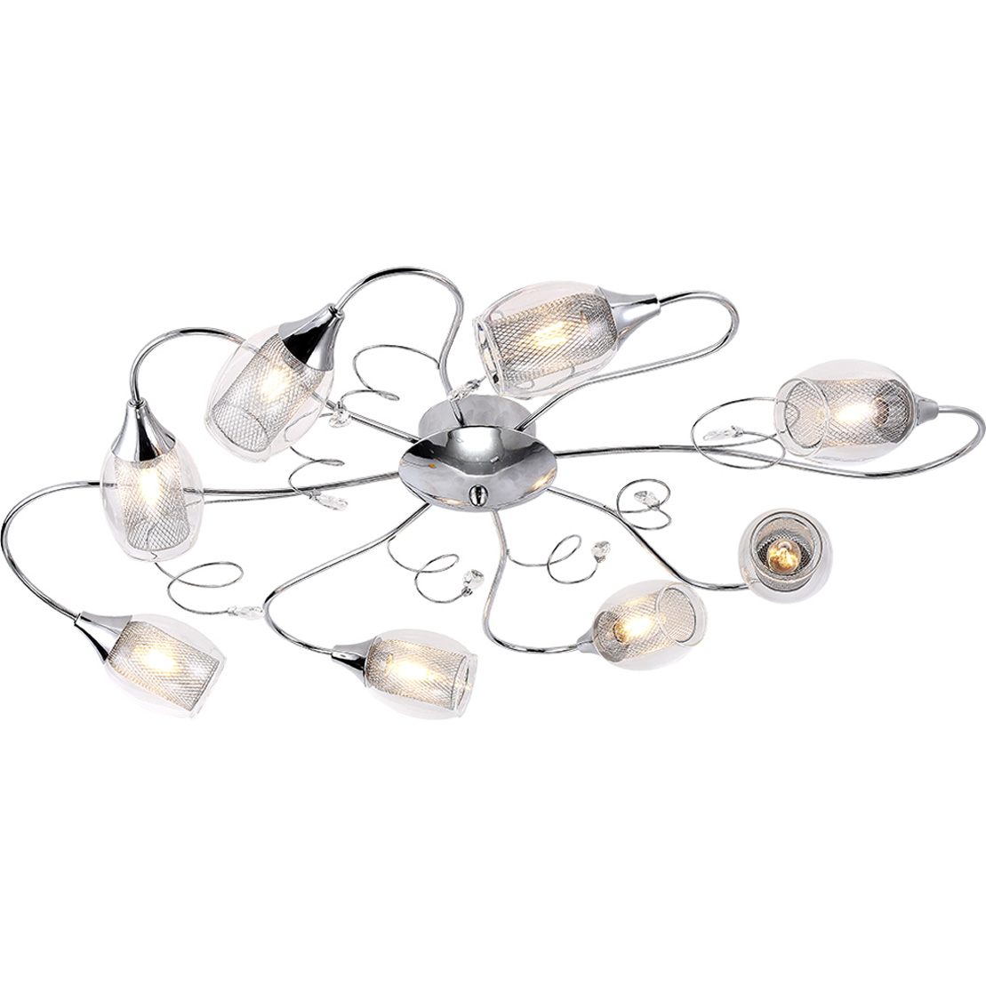 FocusLight GLOBUS - Ceiling light - Chrome - E14 - 8 x 40W (excl.)