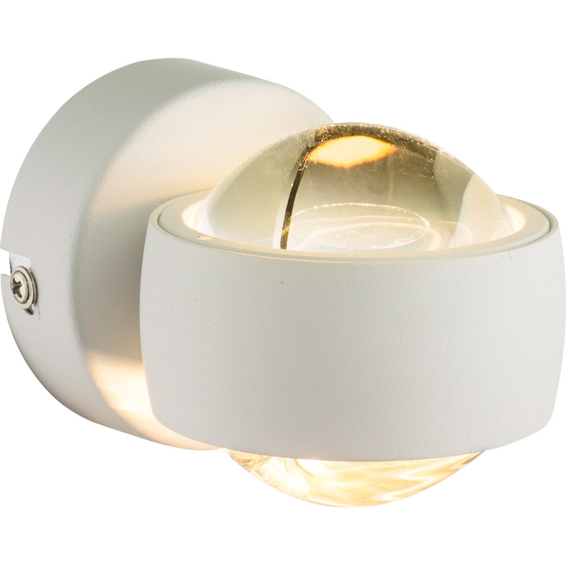 GLOBO Wall Lamp RANDI Metal / White Koko: 75x70 mm, 2xLED