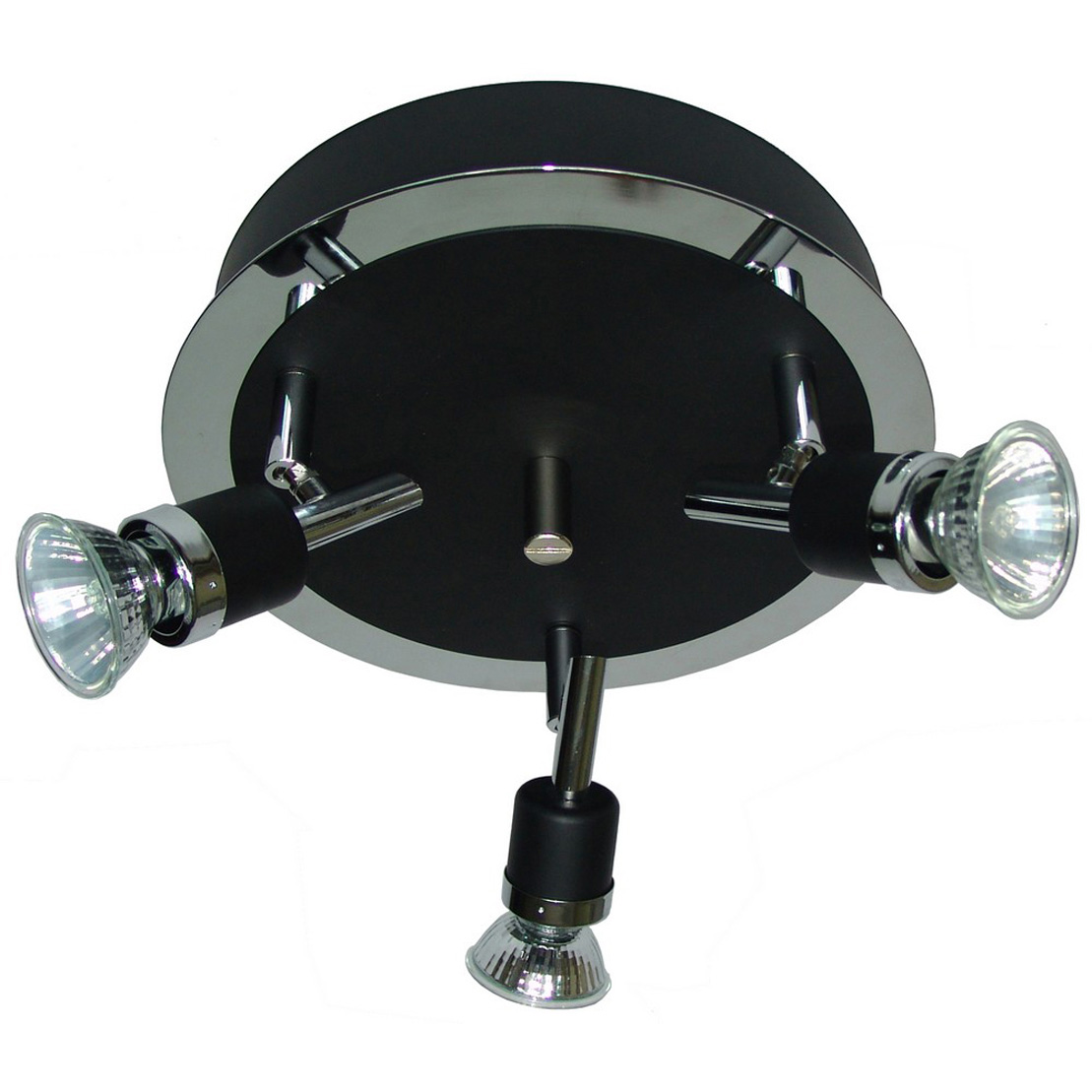 FocusLight MODUS - Kattospottivalaisin - Musta / Kromi - GU10 - 3 x 50W (incl.)