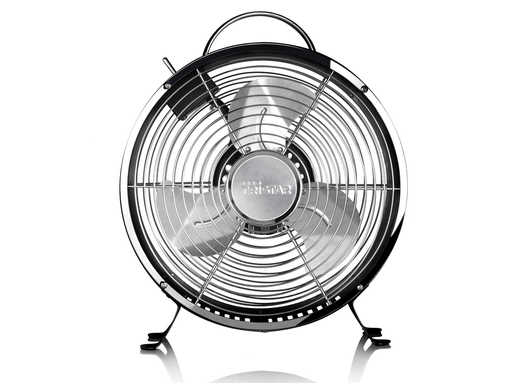 Retro metal table fan Ø25cm - Black - 2 speeds