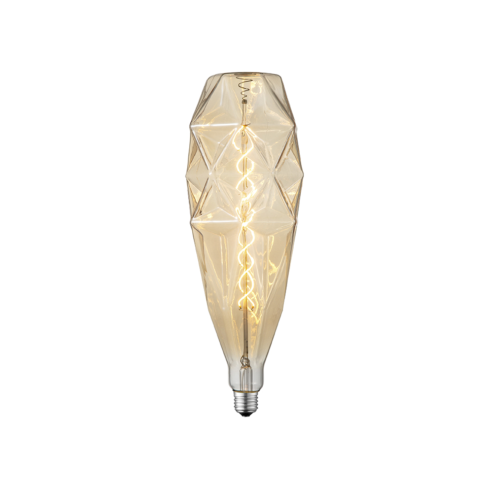 EDISON LED - Filamenttilamppu - Ø 13,0 cm - E27 - 1x6W - 2700K - Amber