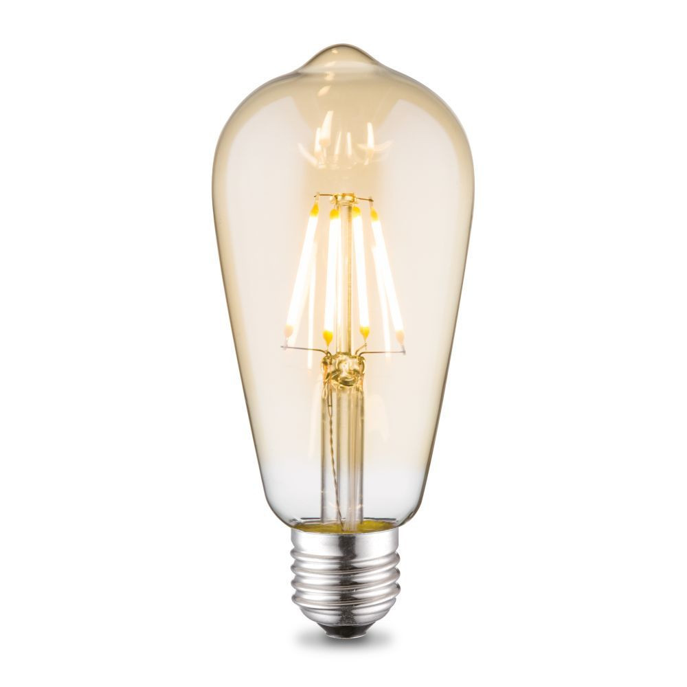 EDISON LED - Filament bulb - Ø 6,4 cm - E27 - 1x4W - 2700K - Amber