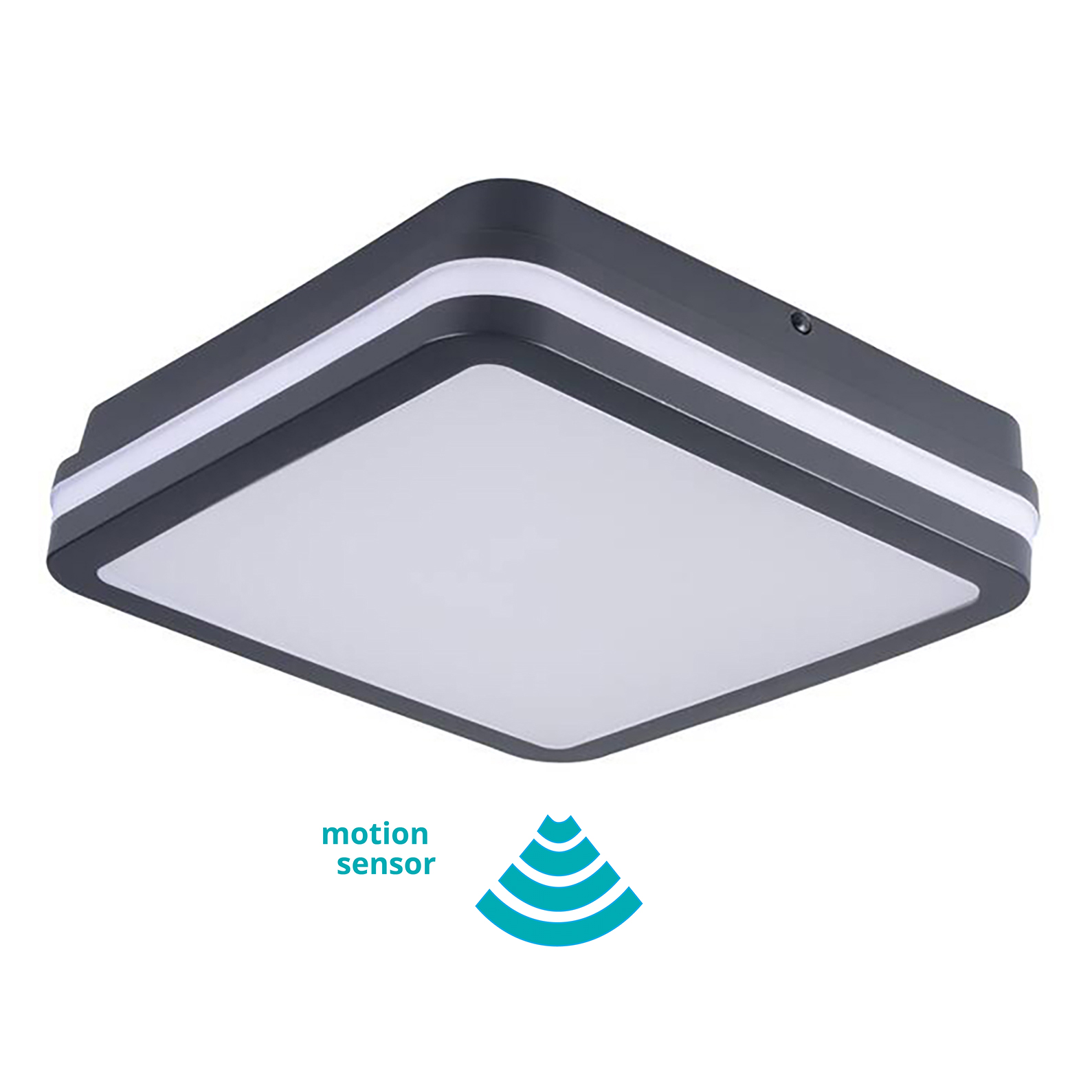 Ceiling light Kanlux BENO -  ?26x26cm - Anthracite - Sensor