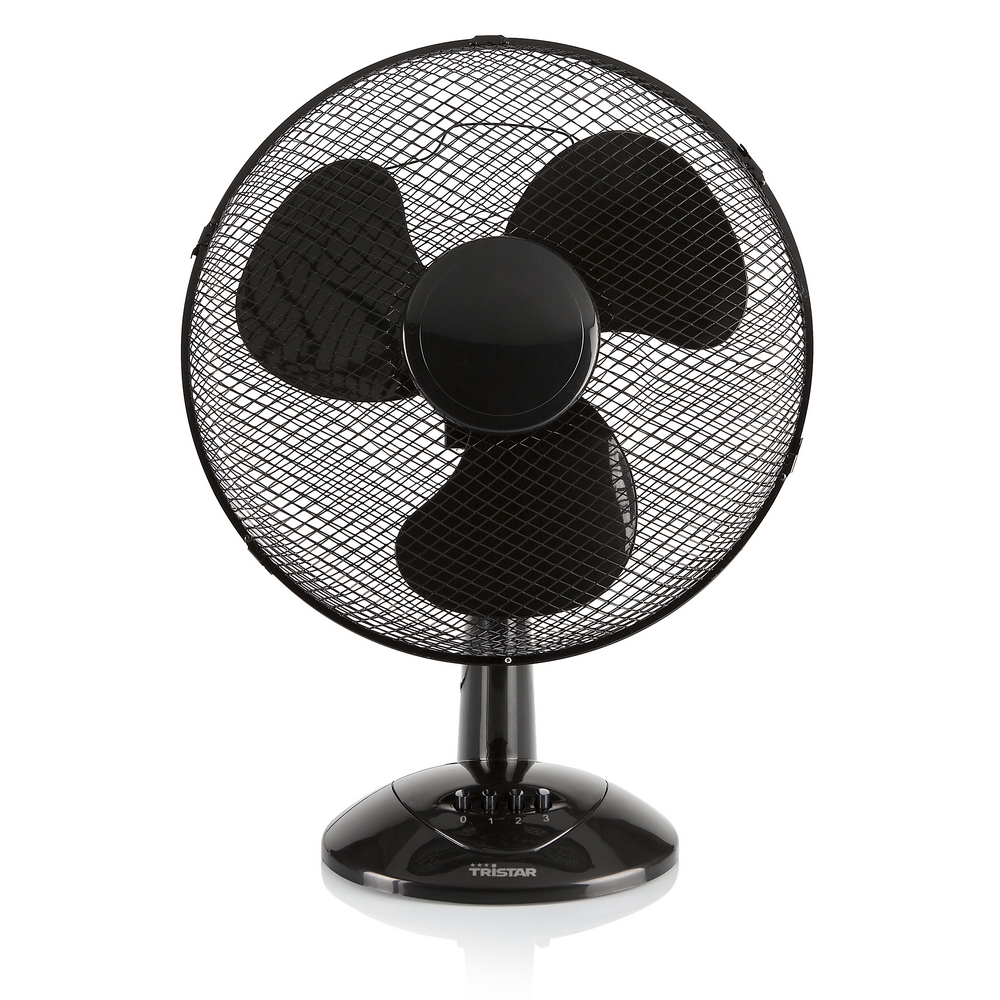 Table fan Ø40cm - Black - 3 speed options - Oscillating