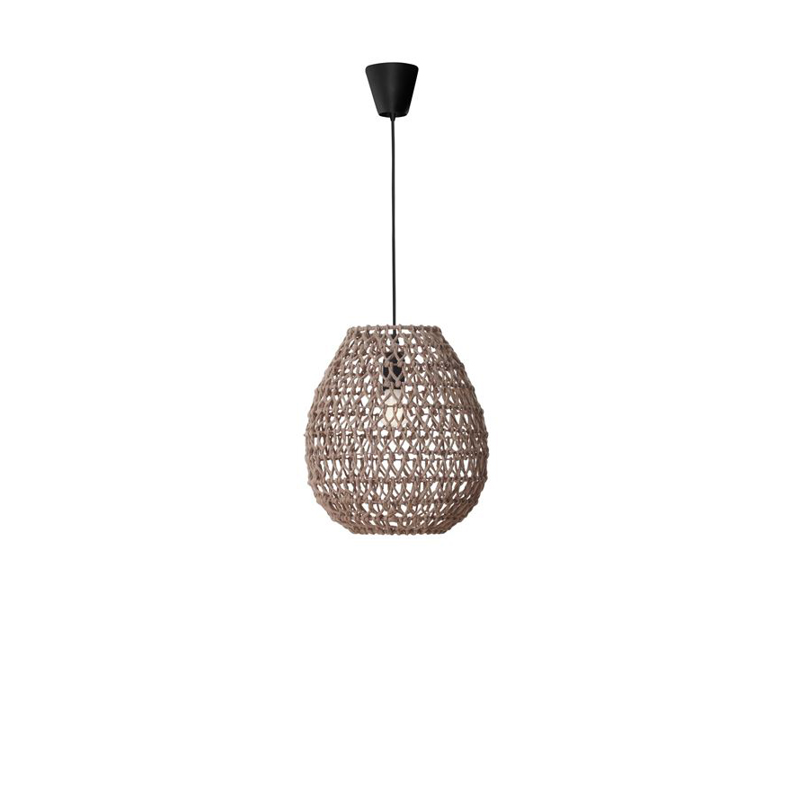 Novaluce GRIFFIN - Pendant lamp - 1xE27 - 40W - Ø: 30,5cm - Paper / Mocca