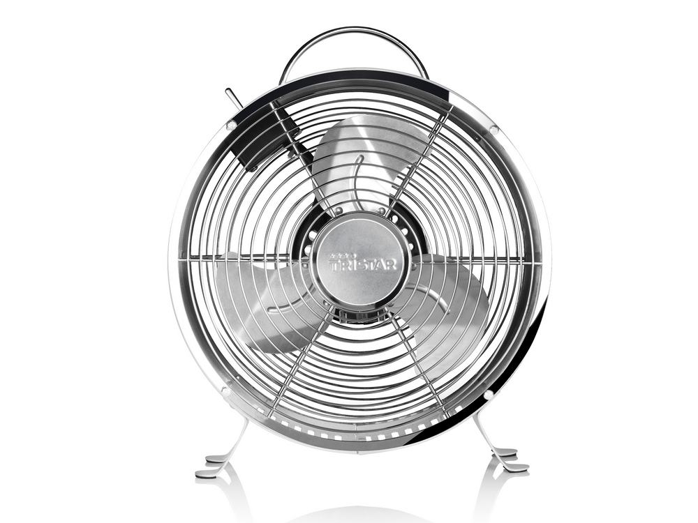 Retro metal table fan Ø25 cm - White - 2 speeds