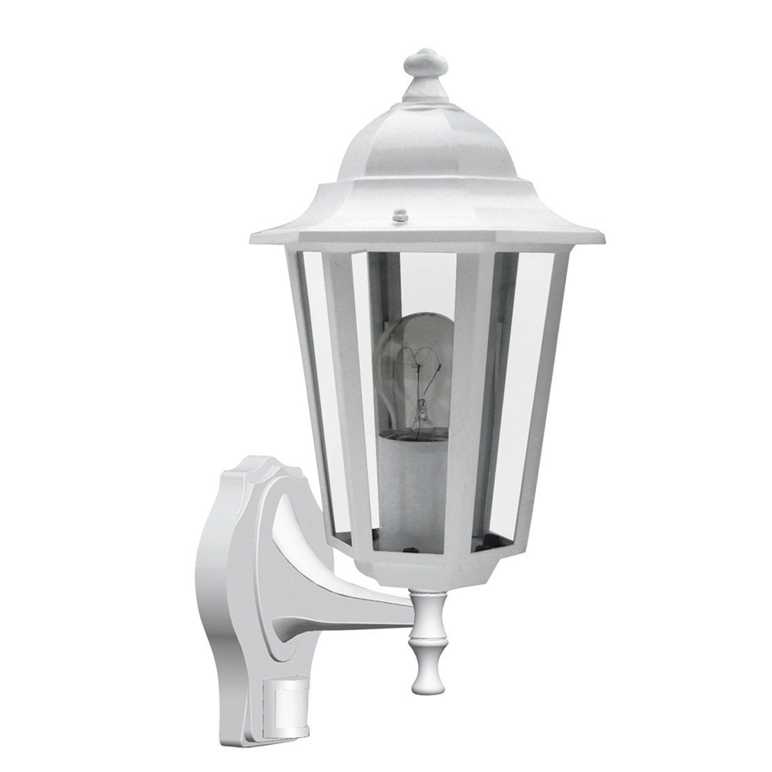 Rabalux VELENCE - Ulkoseinävalaisin liiketunnistimella - 1xE27 - Kork:36,0cm - Valkoinen