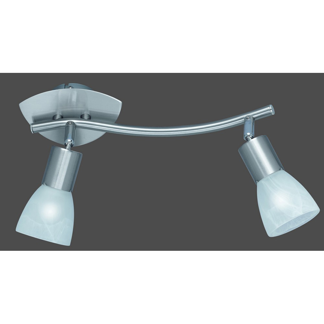 FocusLight BIBI - Ceiling Spotlight - Nickel Matt / Morano Glasst - GU10 - 2 x 7W (incl.)