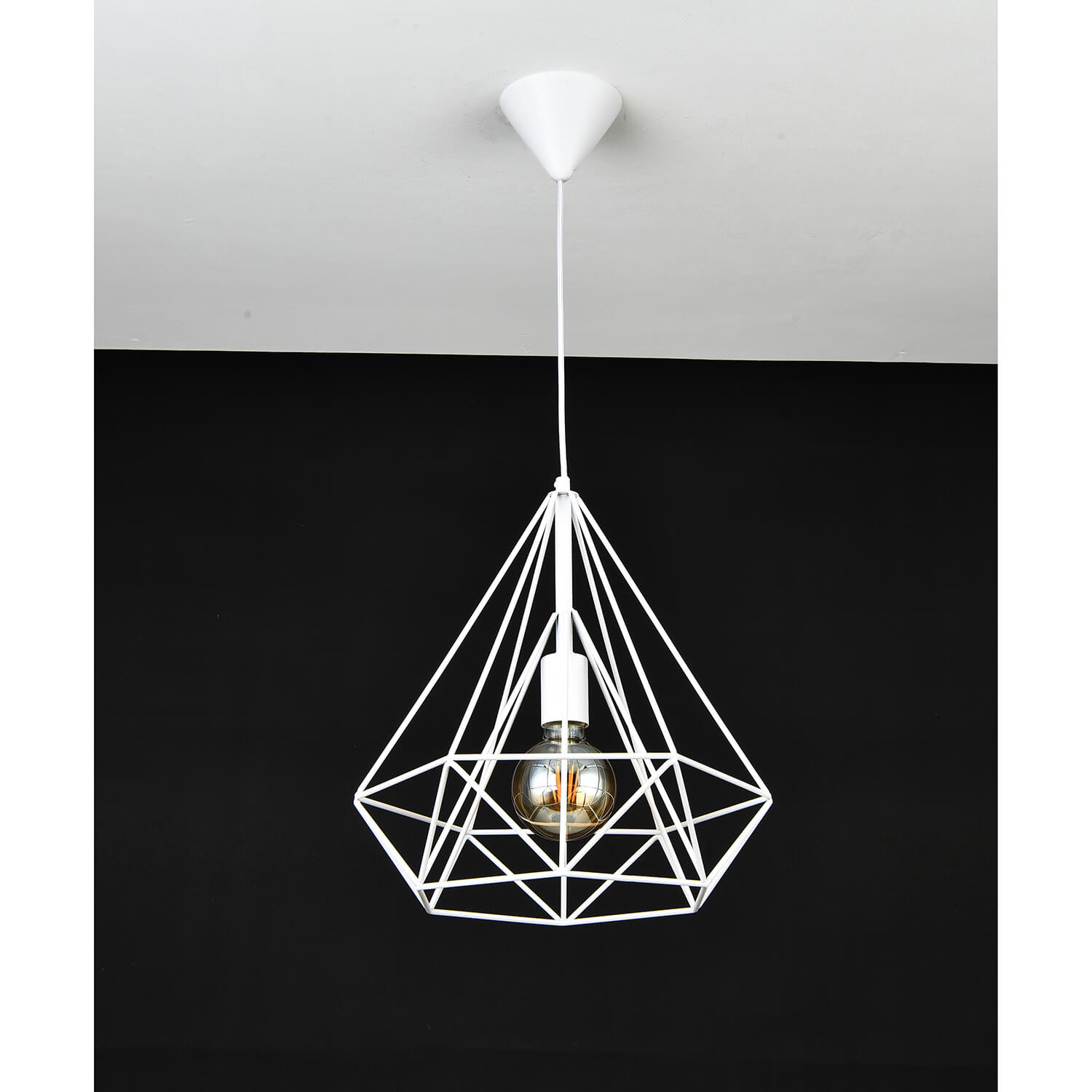 Riippuvalaisin FocusLight DIAMOND  - 37cm - 1xE27 60W(excl.) - Valkoinen