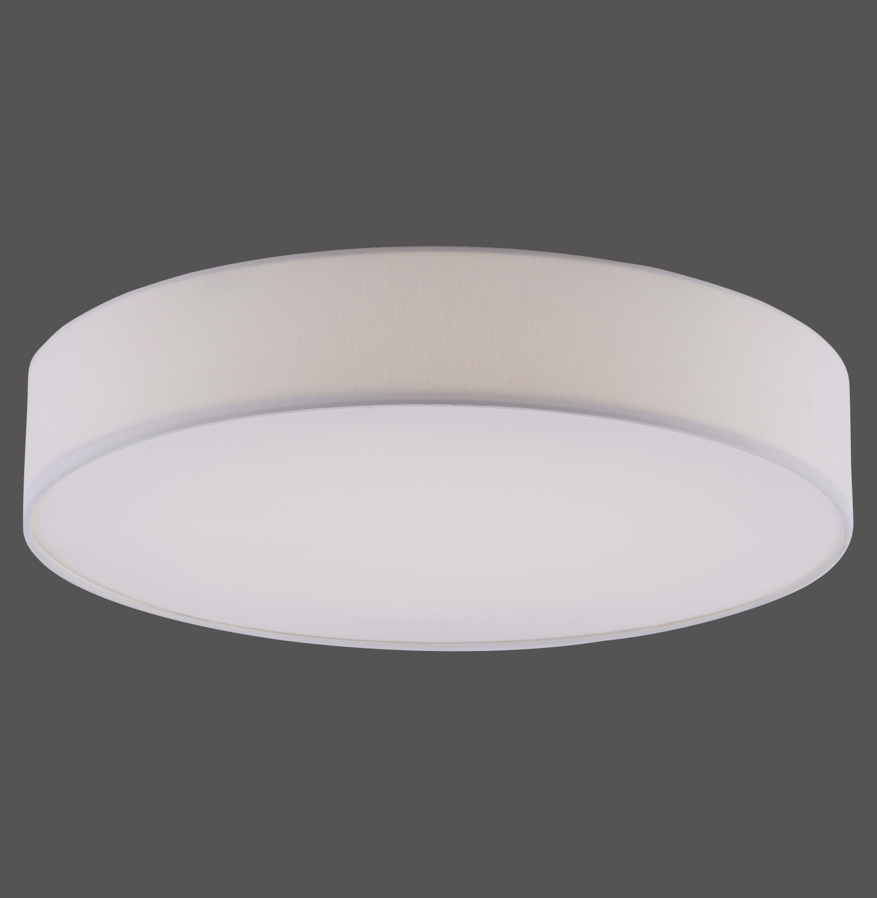 Kattovalaisin Leuchten Direkt Kiara, CCT, RGB, Ø58cm, valkoinen