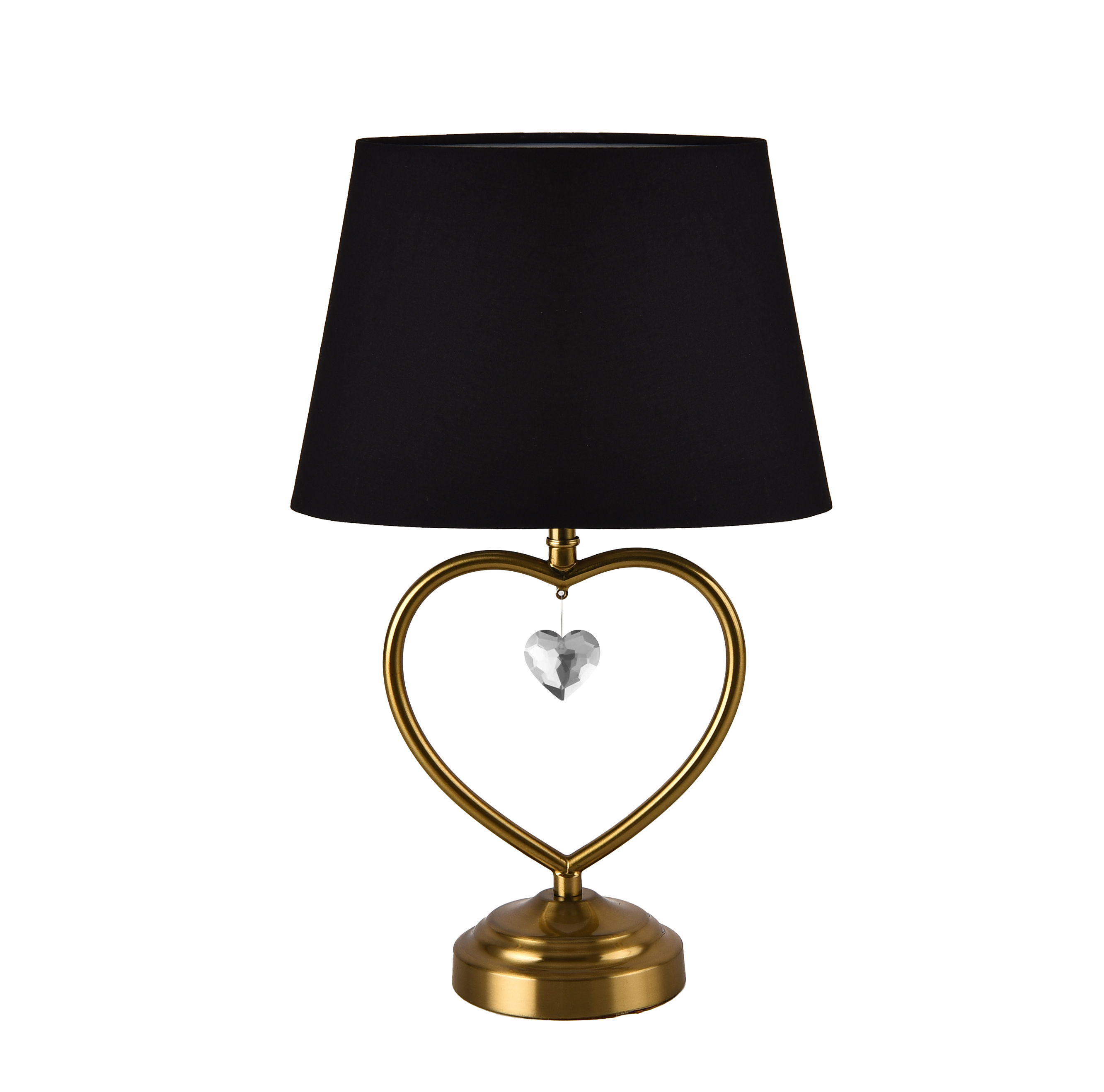 Pöytävalaisin FocusLight LOVE 34cm, 1XE14 42W, messinki/musta