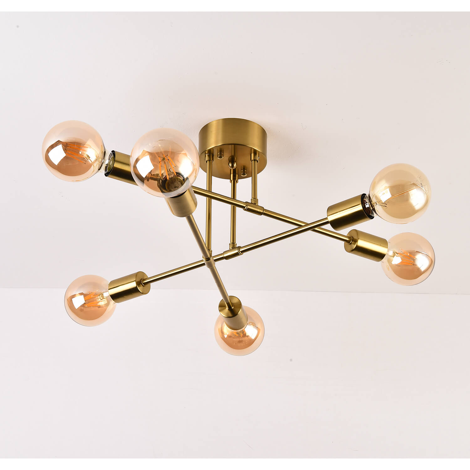 Ceiling lamp FocusLight MARILYN 52cm, 6xE27, brass