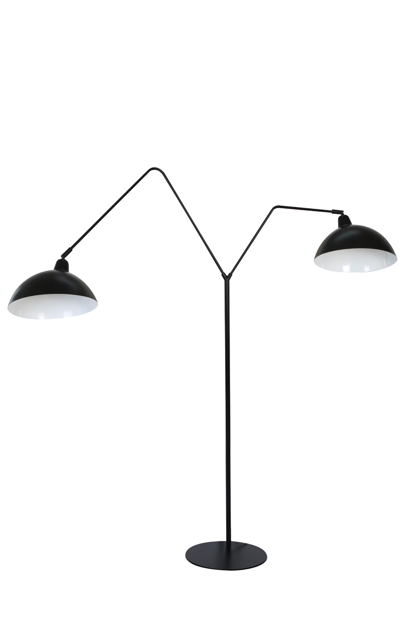 Floor lamp 2L 140x31x180 cm ORION matt black