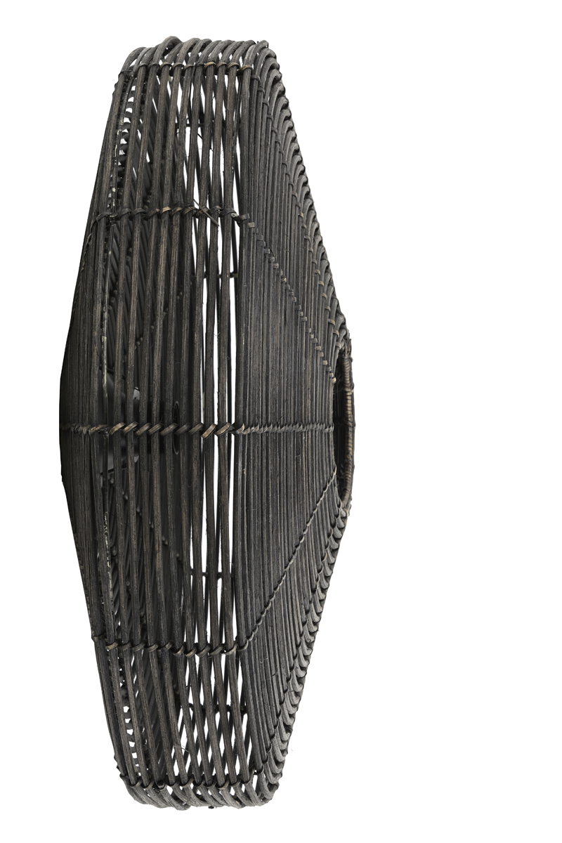 Wall lamp Ø60x21 cm MATAKA rattan dark brown