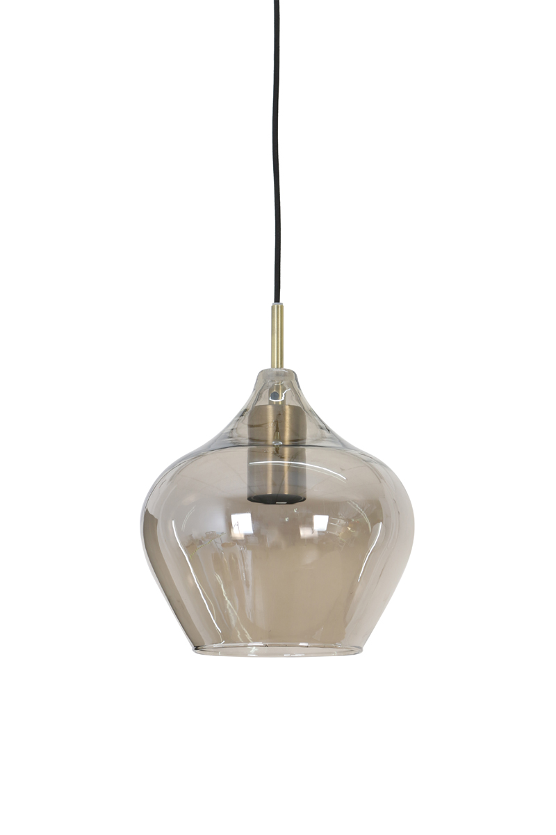 Hanging lamp Ø20x21,5 cm RAKEL antique bronze+smoked