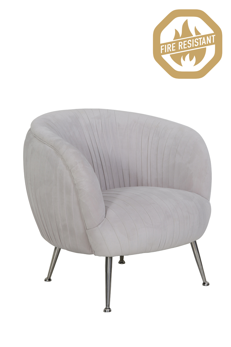 Chair 79x75x75 cm TILTON FR velvet grey
