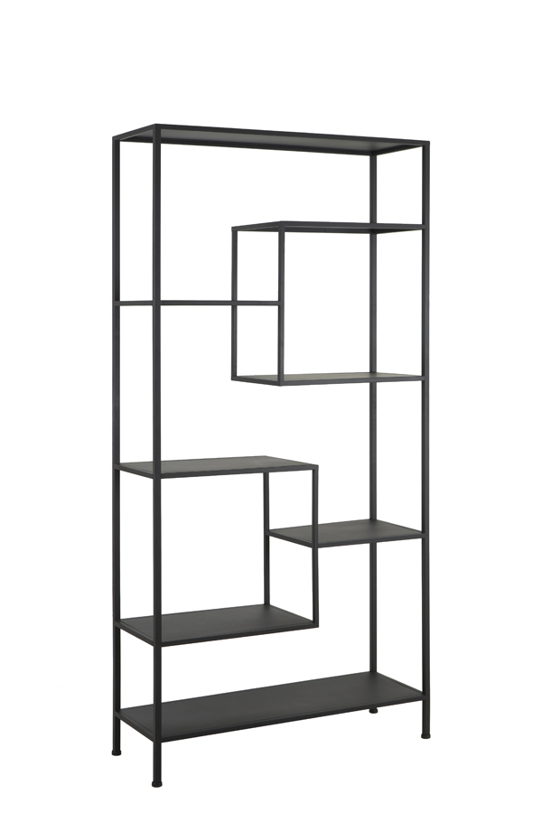 Cabinet open 101x36x200 cm YVANA matt black