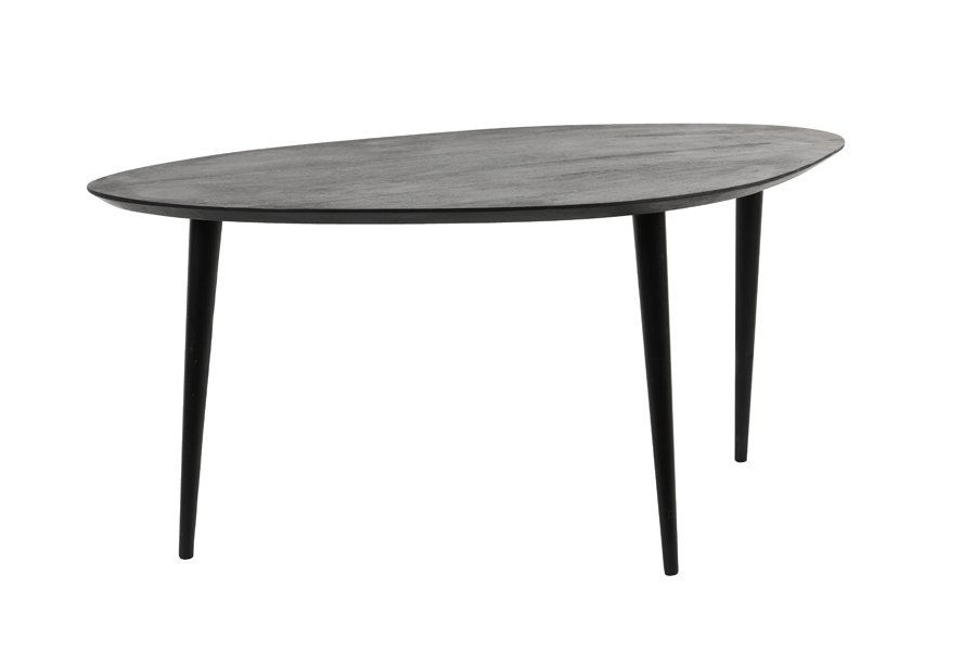 Coffee table 80x50x35 cm CHEVANO wood black-black