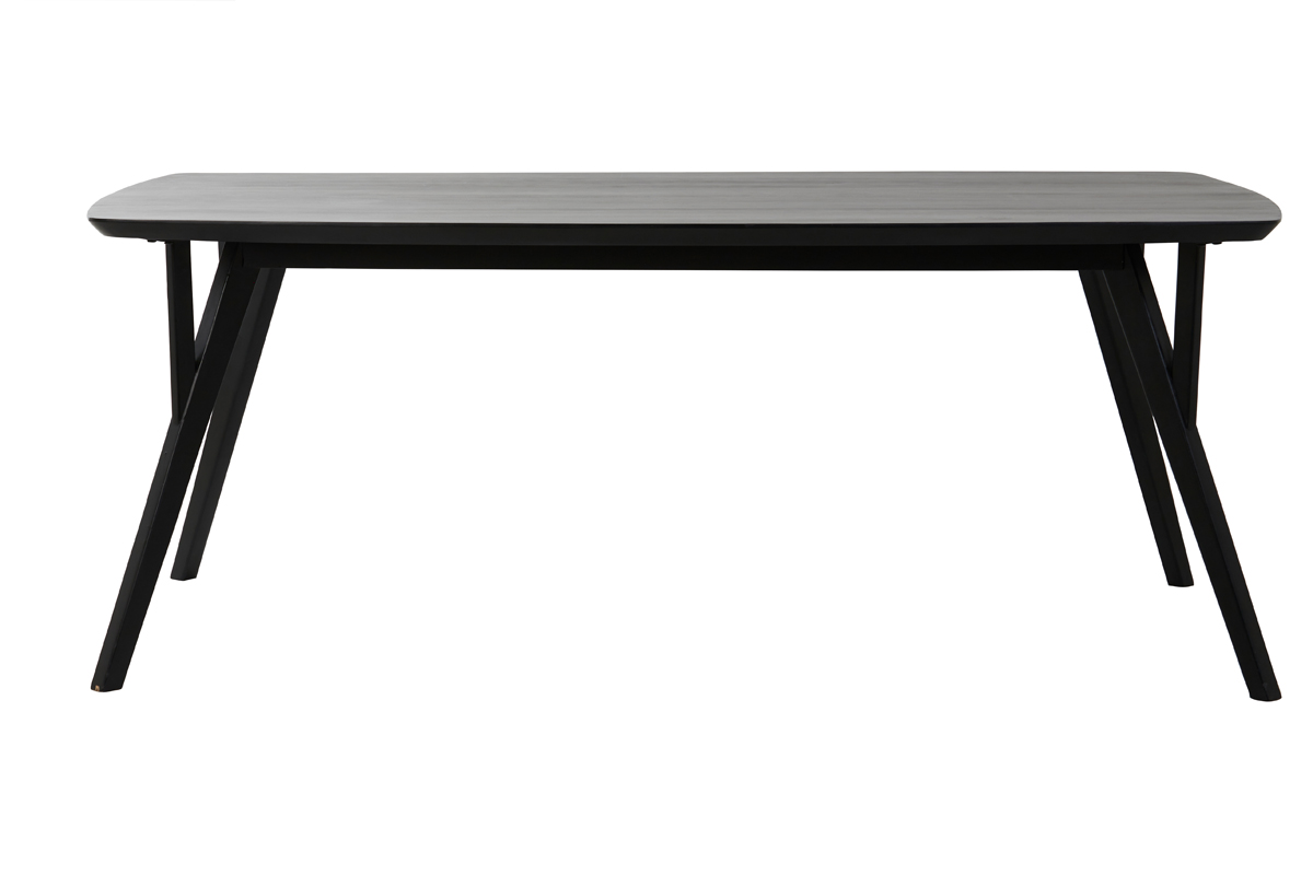 Dining table 200x100x76 cm QUENZA acacia wood matt black