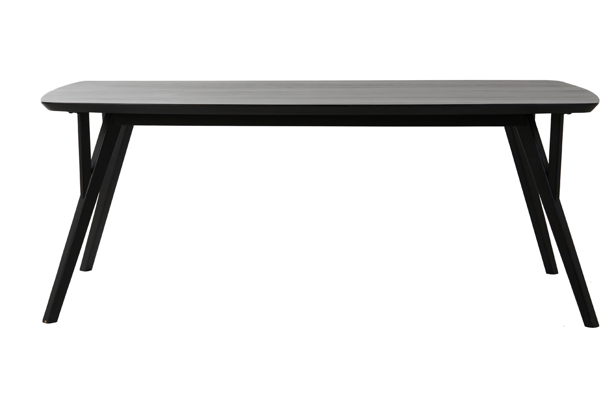 Dining table 220x100x76 cm QUENZA acacia wood matt black