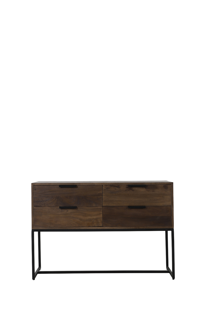 Console 120x40x80 cm MEAVE wood matt dark brown