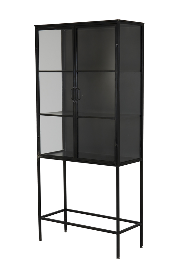 Display cabinet 91x41x200 cm NENA antique black