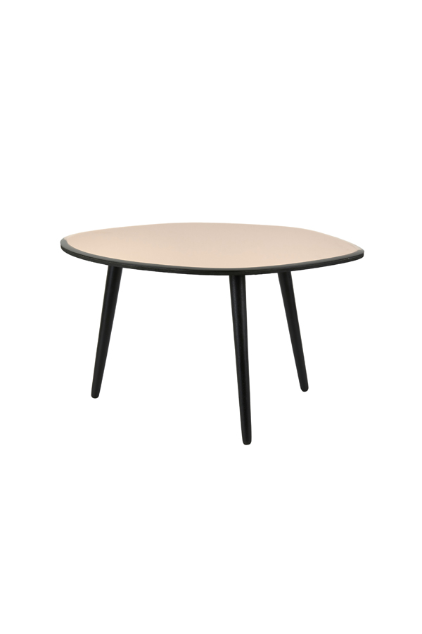 Coffee table 70x61x40 cm DIVO mirror brown glass+black