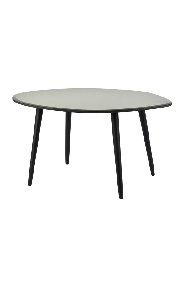 Coffee table 85x74x44 cm DIVO mirror smoked glass+black