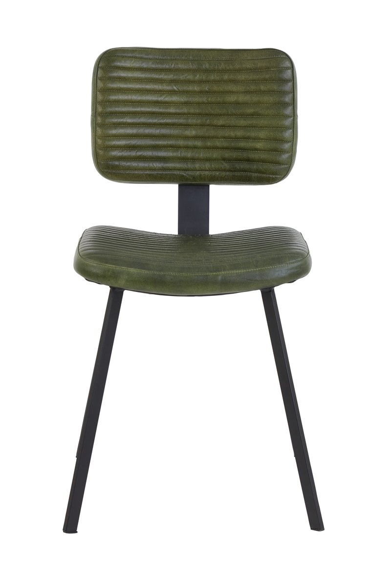 Dining chair 51x47x82 cm MASANA leather green