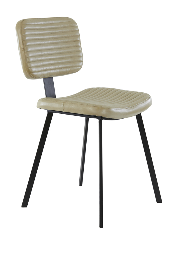 Dining chair 51x47x82 cm MASANA leather sand