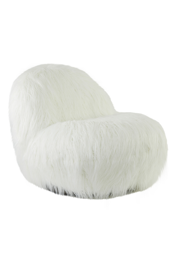 Chair 90x77x72 cm GUMACA furry white