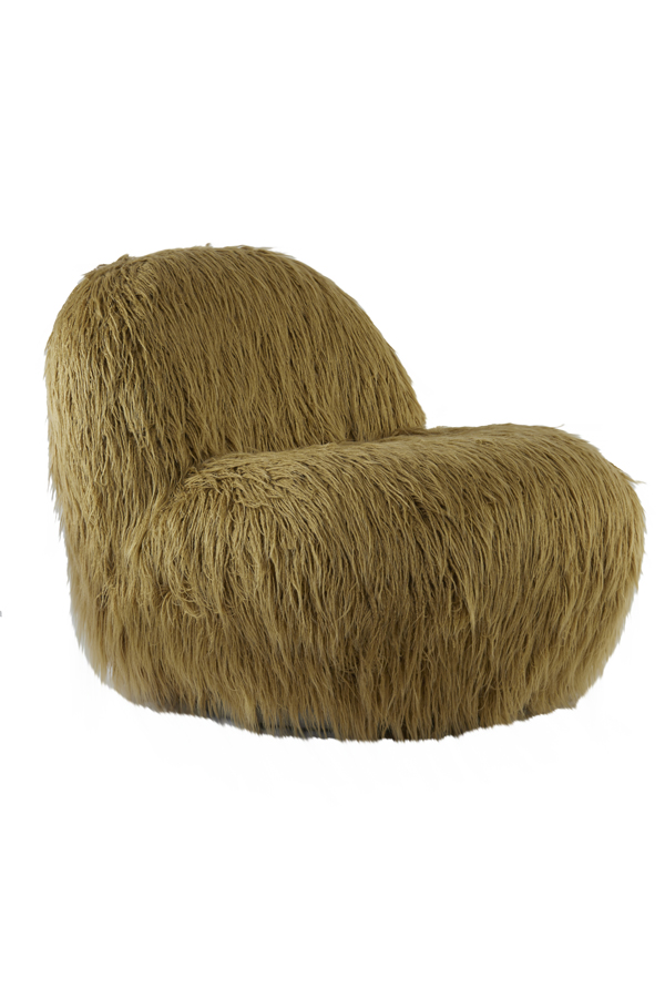 Chair 90x77x72 cm GUMACA furry brown