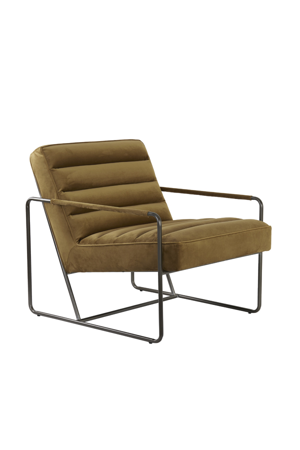 Chair 83x66x71 cm BANSUD velvet brown+black