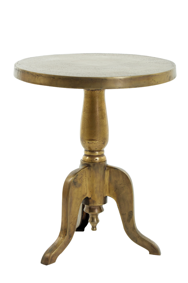 Side table Ø50x60 cm KORTO antique bronze