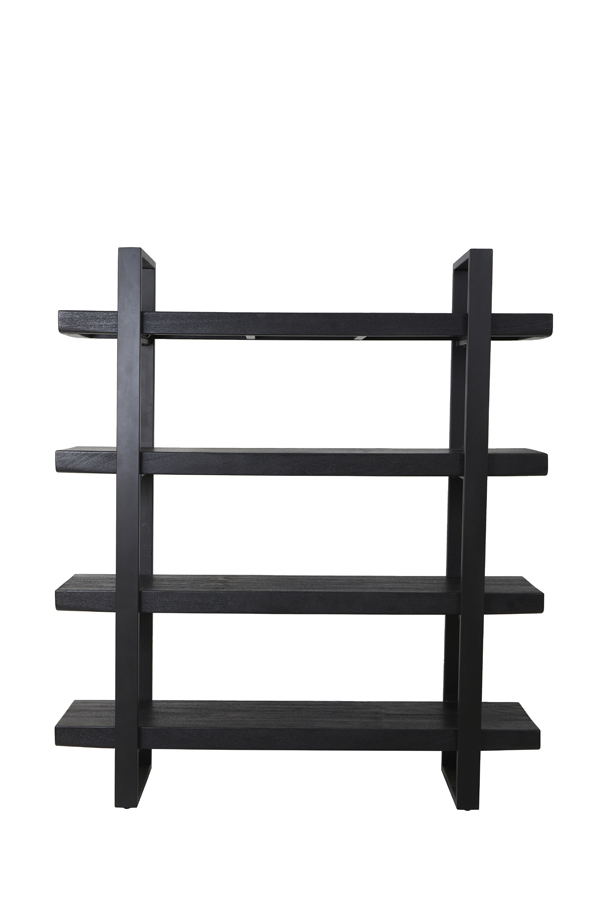 Cabinet 4L 160x40x184 cm MUDEN mango wood-matt black