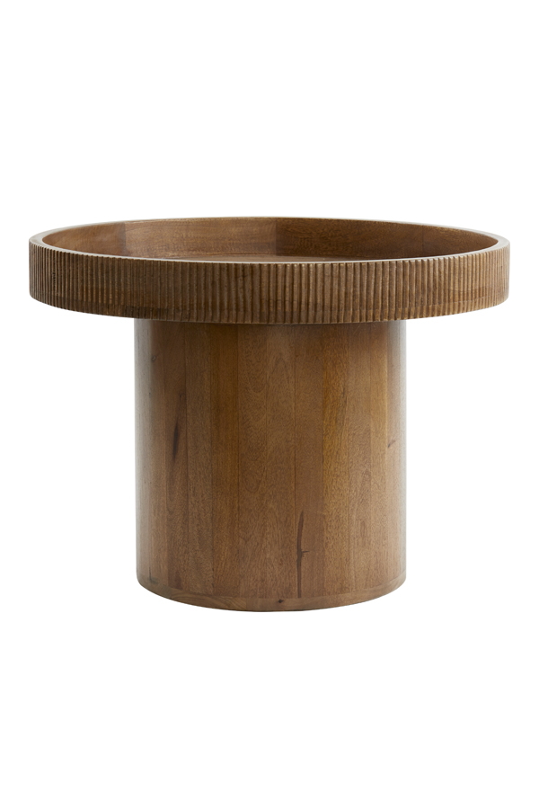 Side table Ø60x44 cm KALOMO wood dark brown