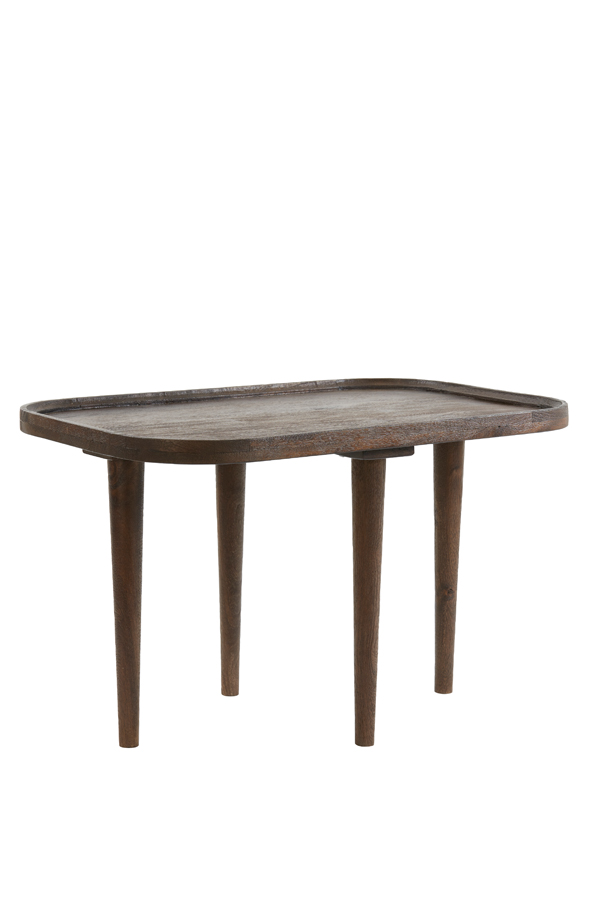 Side table 65x45x38 cm MAZABE wood matt russet