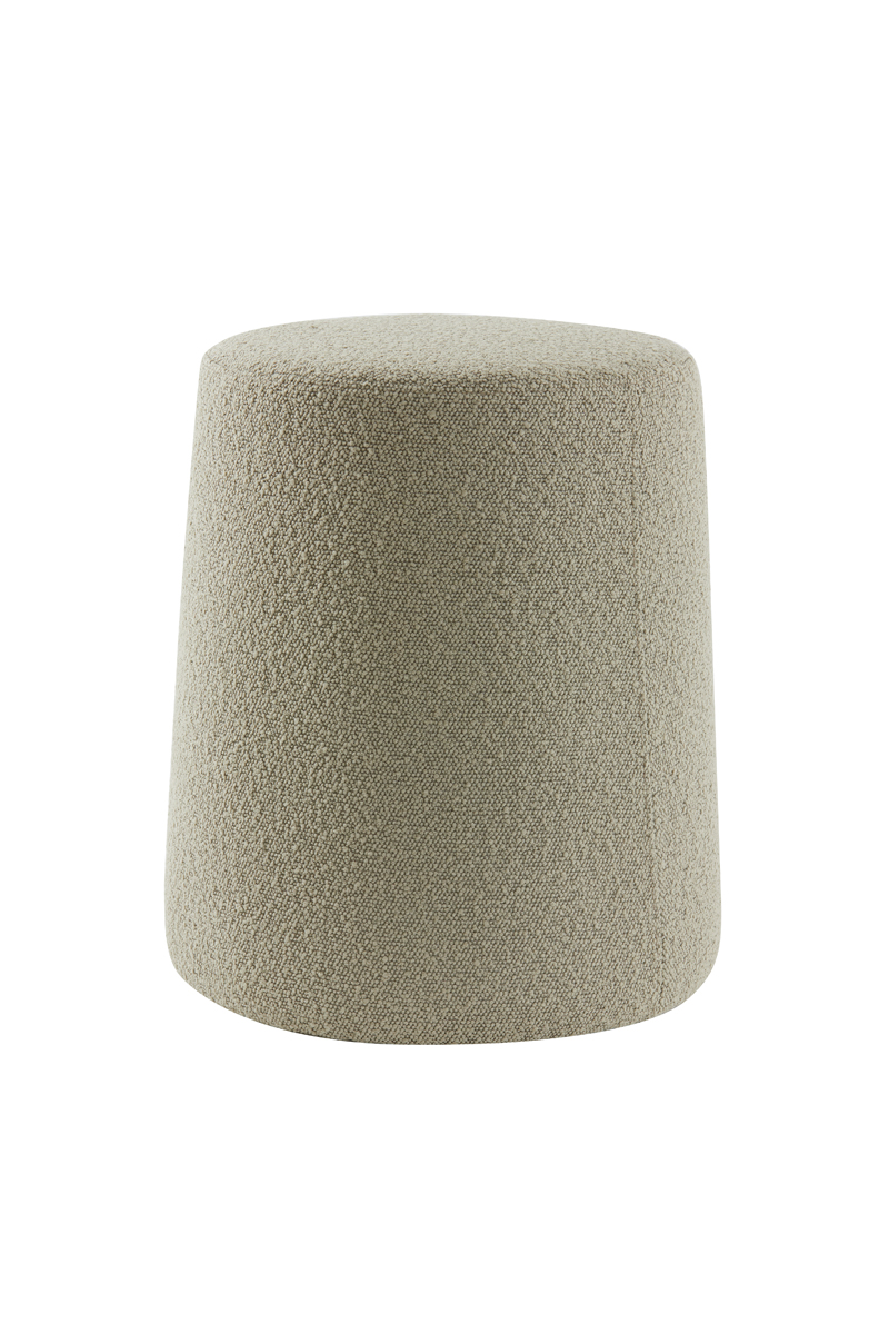 Stool Ø39x45 cm LAURYN bouclé sand