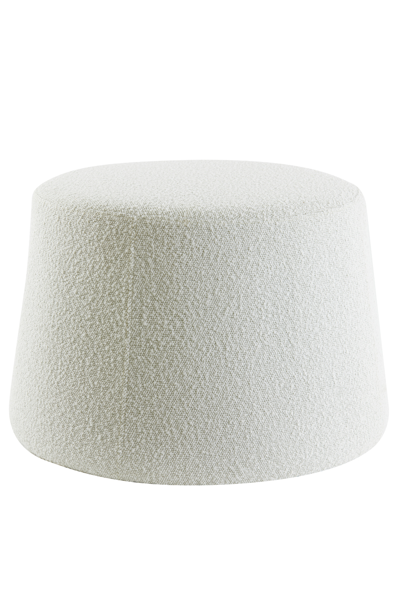 Stool Ø59x38 cm LAURYN bouclé cream