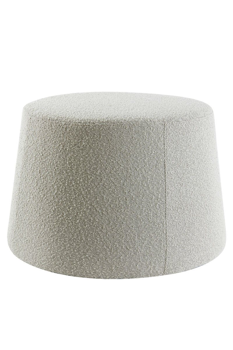 Stool Ø59x38 cm LAURYN bouclé sand