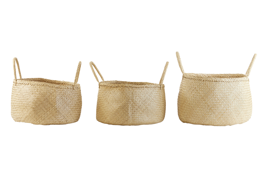 Basket S/3 Ø40x27+Ø45x26+Ø55x28 cm AFIFA seagrass natural