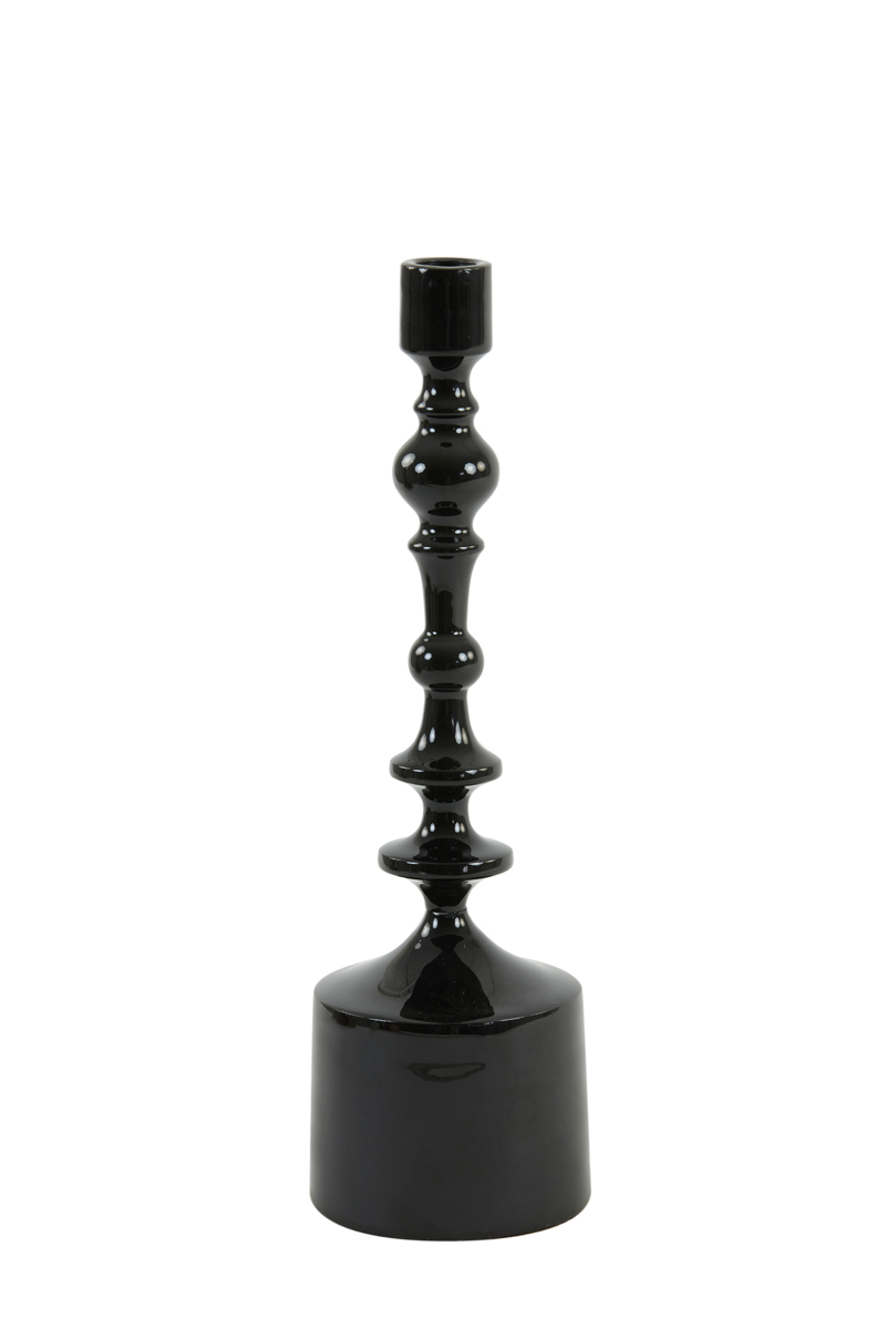 Candle holder Ø10x34 cm SHEVA shiny black