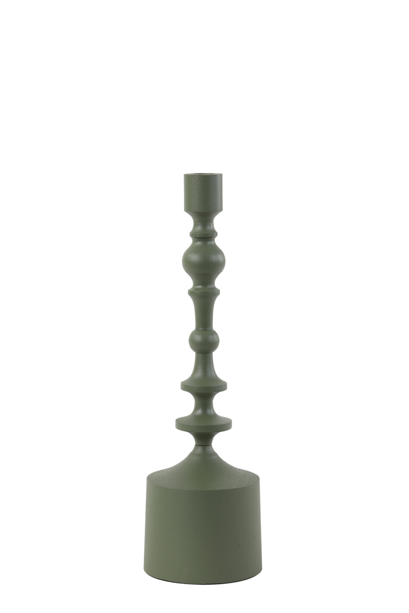 Candle holder Ø10x34 cm SHEVA matt olive green